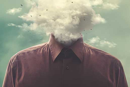 Man with brain fog